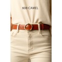 Ceinture femme 3.5 cm de large avec boucle dorée