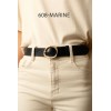 Ceinture femme 3.5 cm de large avec boucle dorée - 3