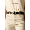 Ceinture femme 3.5 cm de large avec boucle dorée - 5