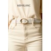 Ceinture femme 3.5 cm de large avec boucle dorée - 1