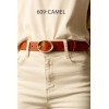 Ceinture femme 3.5 cm de large avec boucle dorée - 2