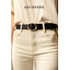 Ceinture femme 3.5 cm de large avec boucle dorée - 3