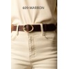 Ceinture femme 3.5 cm de large avec boucle dorée - 4
