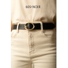 Ceinture femme 3.5 cm de large avec boucle dorée - 5