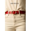 Ceinture femme 3.5 cm de large avec boucle dorée - 6