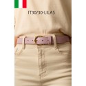 Ceinture femme bouclé dorée en cuir grainé 3 cm de large