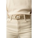 Ceinture femme tressé 3,5cm de large avec boucle métal