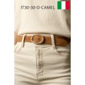 Ceinture femme bouclé dorée ovale en cuir daim 3 cm de large