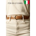 Ceinture femme en cuir impression lézard Fabriqué en Italie