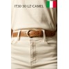 Ceinture femme en cuir impression lézard Fabriqué en Italie - 1