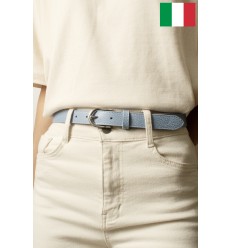 Ceinture femme en cuir de vachette 2,5 cm de large Fabriqué en Italie - 1