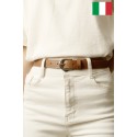 Ceinture femme en cuir de vachette 2,5 cm de large Fabriqué en Italie