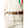Ceinture femme en cuir de vachette 2,5 cm de large Fabriqué en Italie - 1