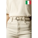 Ceinture femme en cuir de vachette 2,5 cm de large Fabriqué en Italie