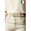 Ceinture femme en cuir de vachette 2,5 cm de large Fabriqué en Italie - 1