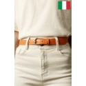 Ceinture femme en cuir de vachette 2,5 cm de large Fabriqué en Italie