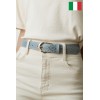 Ceinture femme en cuir impression lézard Fabriqué en Italie - 1