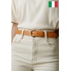 Ceinture femme en cuir impression lézard Fabriqué en Italie - 1