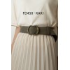 Ceinture femme en cuir de daim avec boucle style vintage - 3