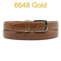 Ceinture en cuir de vachette fabrication francaise 6648 Camel