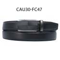 Ceinture automatique boucle crémaillère sans trous en croute de cuir de vachette 3 cm