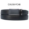 Ceinture automatique boucle crémaillère sans trous en croute de cuir de vachette 3 cm - 4