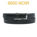 Ceinture en cuir de vachette fabrication francaise 6650 noir