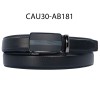 Ceinture automatique boucle crémaillère sans trous en croute de cuir de vachette 3 cm - 4