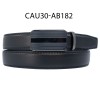 Ceinture automatique boucle crémaillère sans trous en croute de cuir de vachette 3 cm - 4