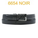 Ceinture en cuir de vachette fabrication francaise 6654 noir