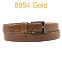 Ceinture en cuir de vachette fabrication francaise 6654 Camel