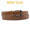 Ceinture en cuir de vachette fabrication francaise 6654 Camel