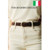 Ceinture femme en cuir daim avec boucle dorée Fabriqué en Italie - 1