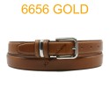 Ceinture en cuir de vachette fabrication francaise 6656 Camel