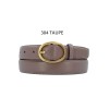 Ceinture femme en croûte de cuir de vachette avec boucle ovale - 1