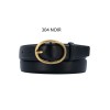 Ceinture femme en croûte de cuir de vachette avec boucle ovale - 3