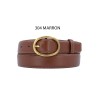 Ceinture femme en croûte de cuir de vachette avec boucle ovale - 4