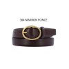 Ceinture femme en croûte de cuir de vachette avec boucle ovale - 5