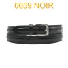 Ceinture en cuir de vachette fabrication francaise 6659 noir