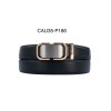 Ceinture automatique boucle crémaillère sans trous en croute de cuir de vachette 3.5 cm - 4
