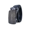 Ceinture automatique boucle crémaillère sans trous en croute de cuir de vachette 3.5 cm - 5