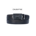 Ceinture automatique boucle crémaillère sans trous en croute de cuir de vachette 3.5 cm