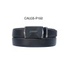 Ceinture automatique boucle crémaillère sans trous en croute de cuir de vachette 3.5 cm - 4
