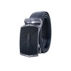 Ceinture automatique boucle crémaillère sans trous en croute de cuir de vachette 3.5 cm - 5