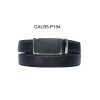 Ceinture automatique boucle crémaillère sans trous en croute de cuir de vachette 3.5 cm - 4