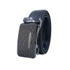Ceinture automatique boucle crémaillère sans trous en croute de cuir de vachette 3.5 cm (Dupliqué) - 5