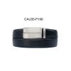 Ceinture automatique boucle crémaillère sans trous en croute de cuir de vachette 3.5 cm - 4