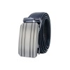 Ceinture automatique boucle crémaillère sans trous en croute de cuir de vachette 3.5 cm - 5