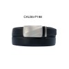 Ceinture automatique boucle crémaillère sans trous en croute de cuir de vachette 3.5 cm - 4