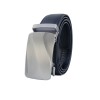 Ceinture automatique boucle crémaillère sans trous en croute de cuir de vachette 3.5 cm - 5